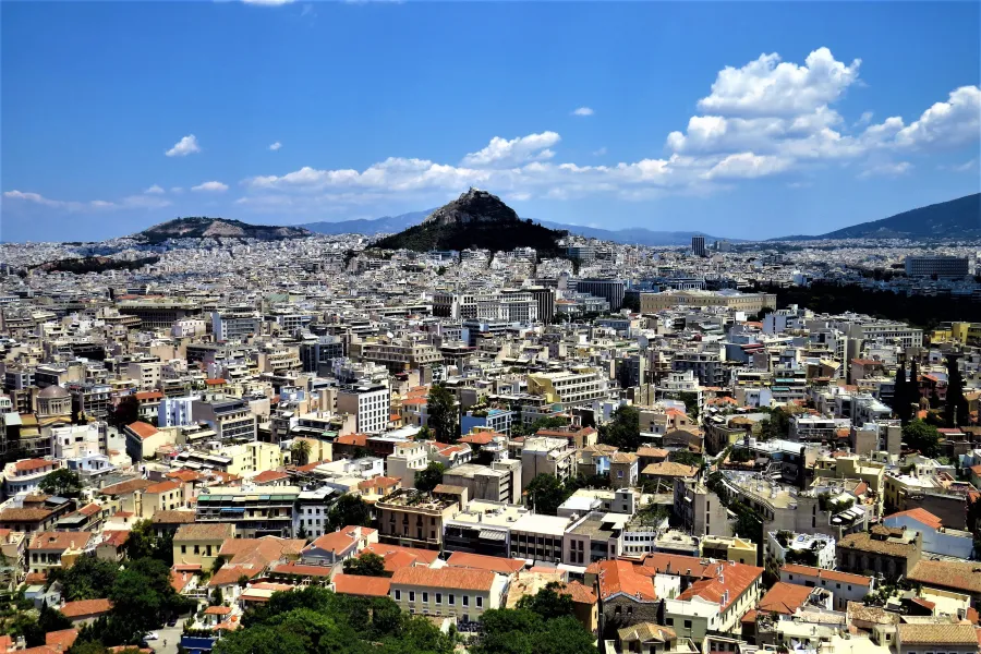 Lycabettus Hill climb (or a Plaka rooftop bar)