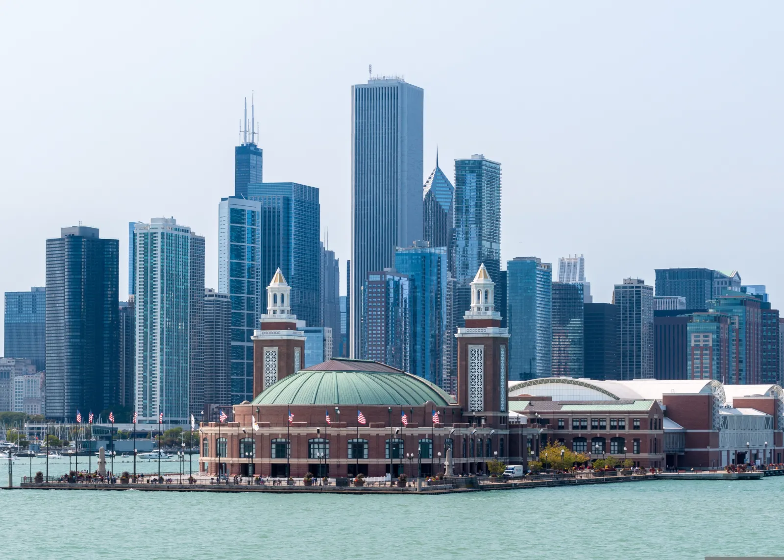 Navy Pier at sunset