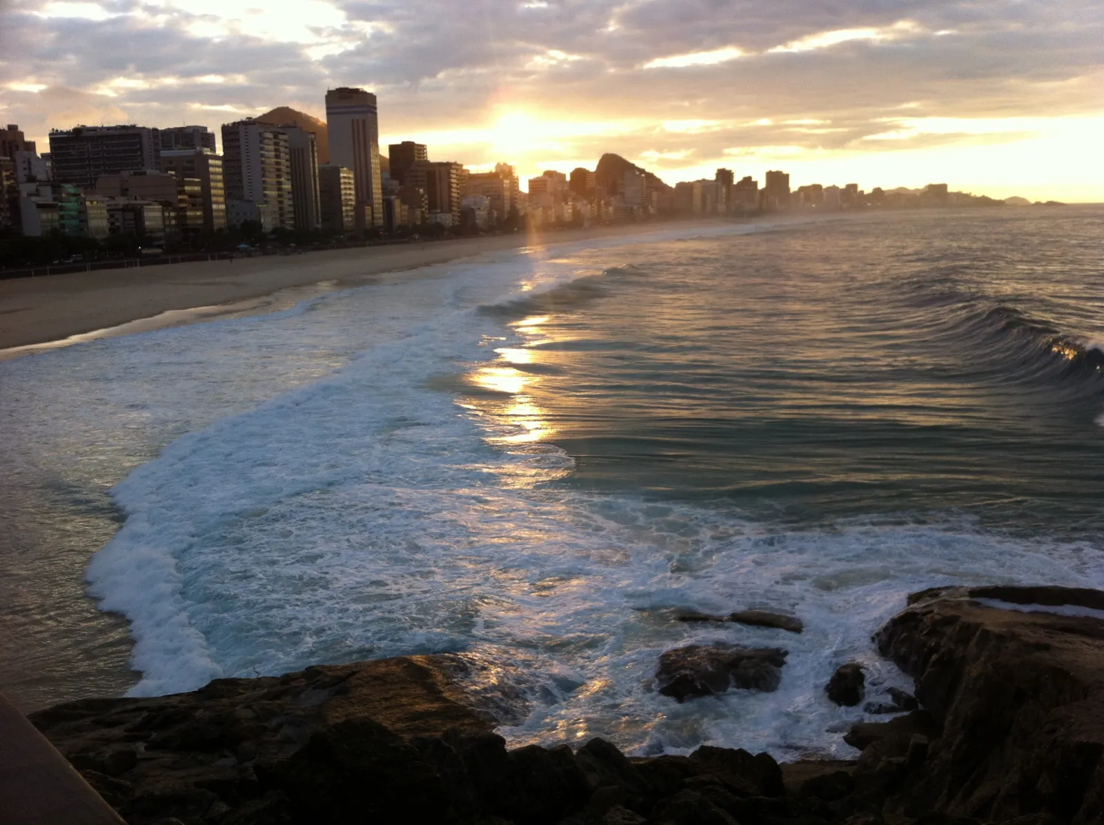 Copacabana at sunset